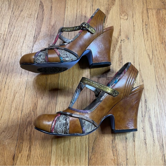 Like new cute patchwork heels by Bobbi Blu (7.5) - Picture 4 of 4